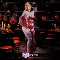 Jessica Rabbit in Bar Ready to 3D Print