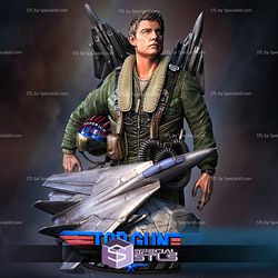 Maverick Tom Cruise V2 STL Files 3D Model