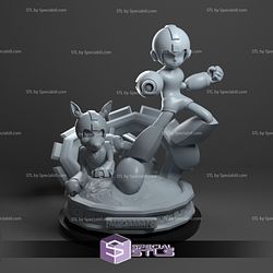 Megaman and Rush Ready to 3D Print