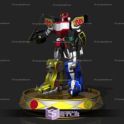 Megazord Ready to 3D Print Power Ranger 3D Model
