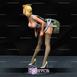 Pin Up Gril World War 2 Ready to 3D Print