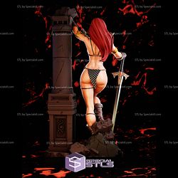 Red Sonja Pillar Destroy Ready to 3D Print