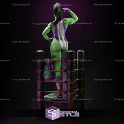 She Hulk Ponytail at Gym Ready to 3D Print