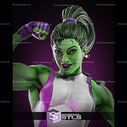 She Hulk Ponytail at Gym Ready to 3D Print