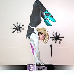 Spider-Gwen Up Side Pose Ready to 3D Print