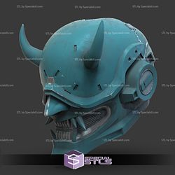 Cosplay STL Files Halo Yokai Helmet 3D Print Wearable