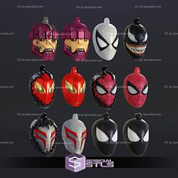 Ornament Helmet Superhero Marvel DC Decoration STL Files Pack
