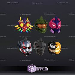 Ornament Helmet Superhero Marvel DC Decoration STL Files Pack 3