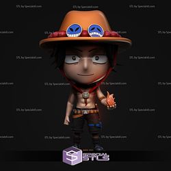 Portgas D Ace Chibi 3D Model