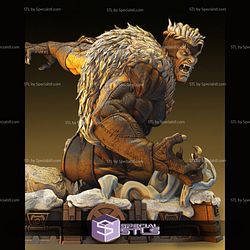 Sabretooth in Battle Bust Ready to 3D Print