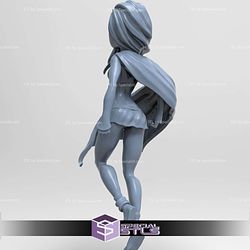 Super Girl Cartoon Ready to 3D Print