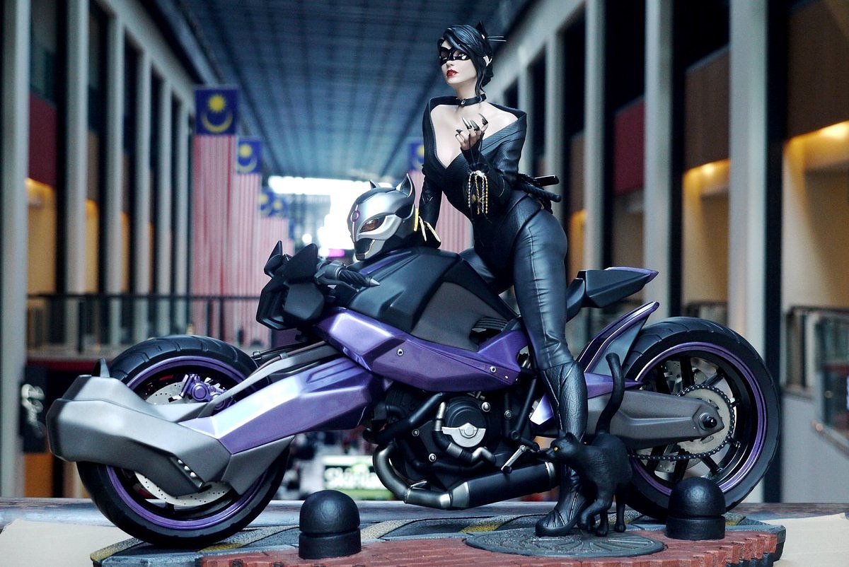 Catwoman on Motor from DC