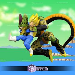 Vegeta and Cell Semi Perfect Ready to 3D Print