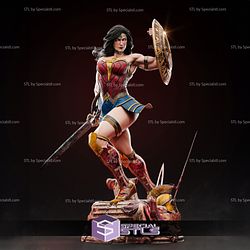 Wonder Woman Warrior in Battle Ready to 3D Print