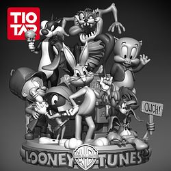 Looney Tunes Diorama with 10 Classic Characters