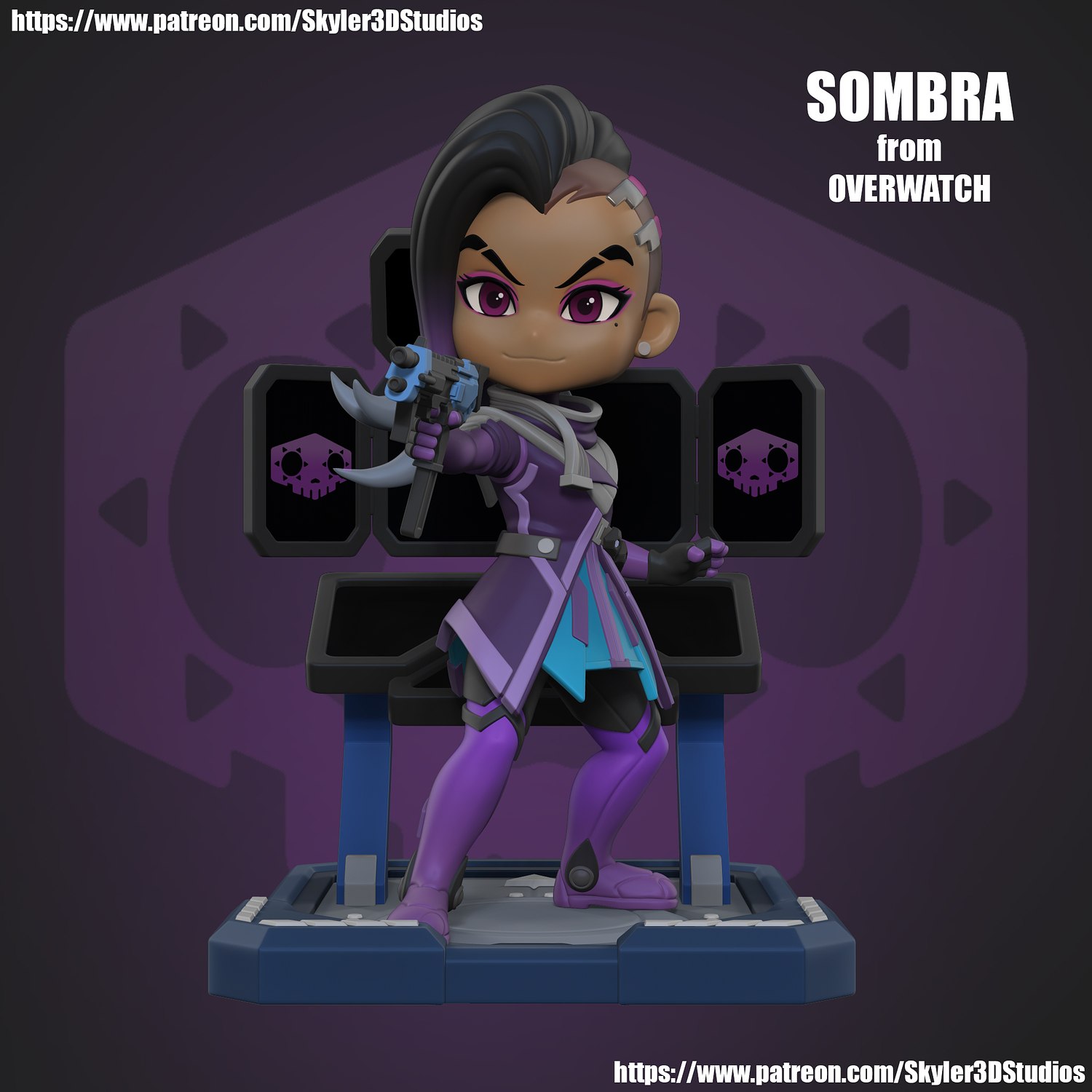 Sombra from Overwatch Stylized Version