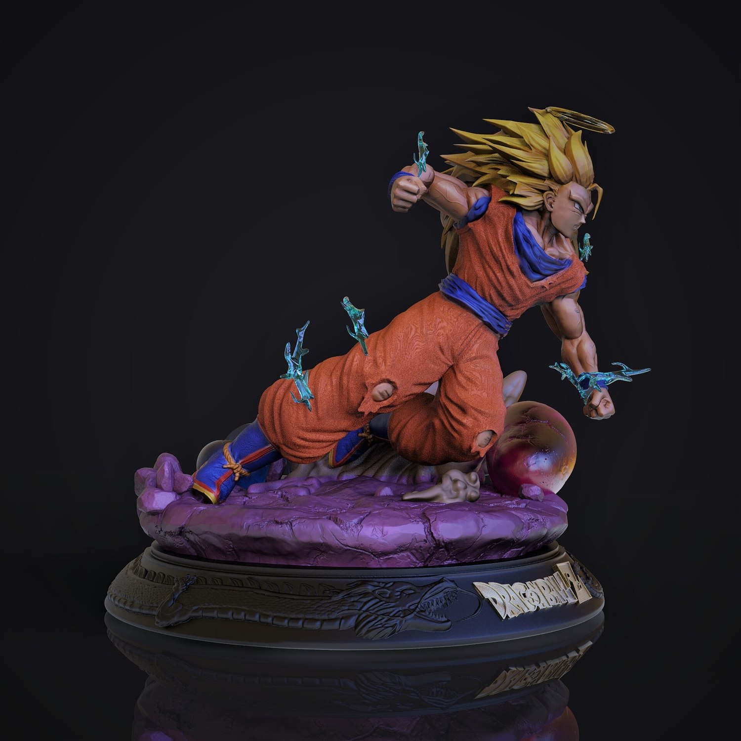 Goku Kaioken Diorama V3 STL Files Dragonball