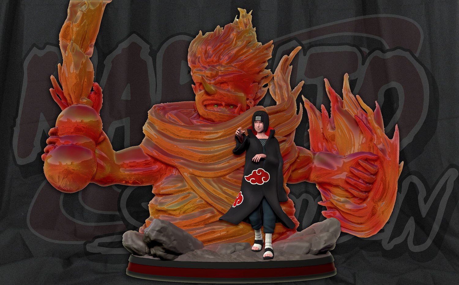 Itachi with his Susanoo from Naruto