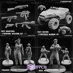 November 2023 Cyberpunk PapSikels Miniatures