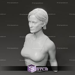 Carrie Ann Moss Trinity The Matrix Bust 3D Model