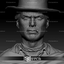 Clint Eastwood Young Version Bust 3D Model
