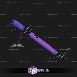 Cosplay STL Files Shin Hati Functional Lightsaber3D Print