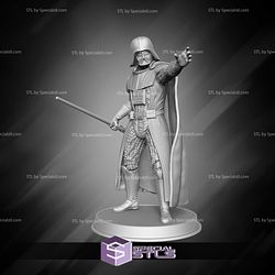 Darth Vader Merciless Standing Ready to 3D Print