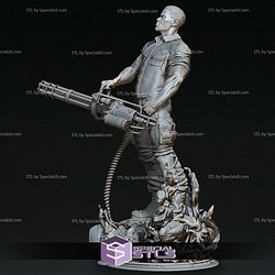 John Stewart Machine Gun 3D Printing Figurine