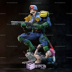 Judge Dredd and Enemy 3D Printing Figurine
