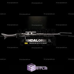 Mandalorian Amber Phase Pulse Blaster Weapon Star Wars 3D Models