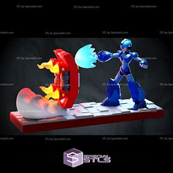 Megaman Shooting Diorama Ready to 3D Print