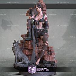 Quiet Sitting by the Wall Metal Gear Solid 3D Printing Figurine