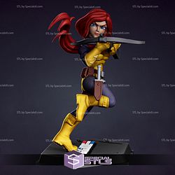 Scarlett GIJOE Madness Stylized in Action 3D Model