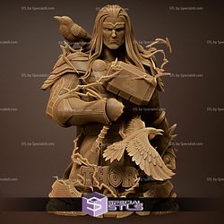 Thor and Raven Bust 3D Printing Figurine