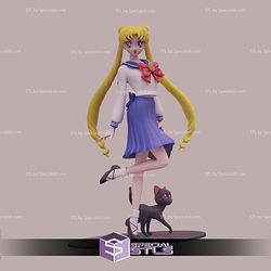 Tsukino Usagi Sailor Moon School Girl Ready to 3D Print