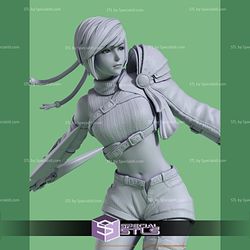 Yuffie in Battle 3D Printing Figurine Final Fantasy