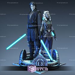 Anakin Skywalker and Ahsoka Tano Diorama Ready to Print - Base Diorama