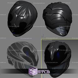 Cosplay STL Files Black Ranger 2017 Helmet Power Ranger
