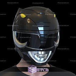 Cosplay STL Files Black Ranger Classic Helmet Mighty Morphin Power Rangers