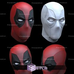 Cosplay STL Files Deadpool Mask Faceshell with Interchangeable