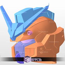 Cosplay STL Files Duel Gundam Assault Shroud Helmet