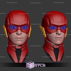 Cosplay STL Files Flash Justice League Helmet Ezra Miller Cowl