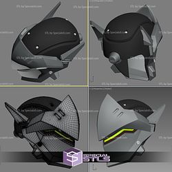Cosplay STL Files Genji OverWatch Helmet Mask