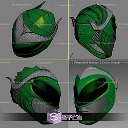 Cosplay STL Files Green Ranger 2017 Helmet Male Version Power Rangers