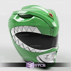 Cosplay STL Files Green Ranger Classic Helmet from Mighty Morphin Power Rangers