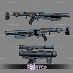 Cosplay STL Files Imperial Death Trooper Gun Blaster Rifle Pistol E-Ready to 3D Print