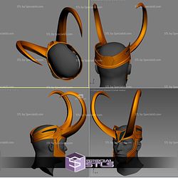 Cosplay STL Files Loki New Helmet Crown Thor Ragnarok Version