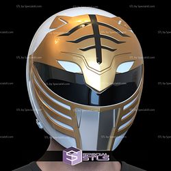 Cosplay STL Files White and Gold Ranger Helmet Mighty Morphin Power Rangers