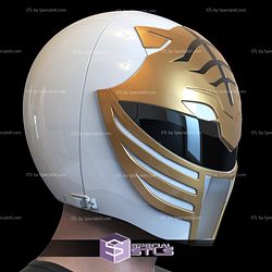 Cosplay STL Files White and Gold Ranger Helmet Mighty Morphin Power Rangers