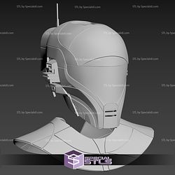 Cosplay STL Files Zorii Bliss Helmet and Neck Armor Star Wars